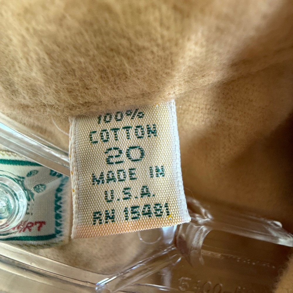 Vintage L.L. Bean Chamois Cloth Shirt Mens Tan Cotton Button Front USA‎ Made - Picture 4 of 9